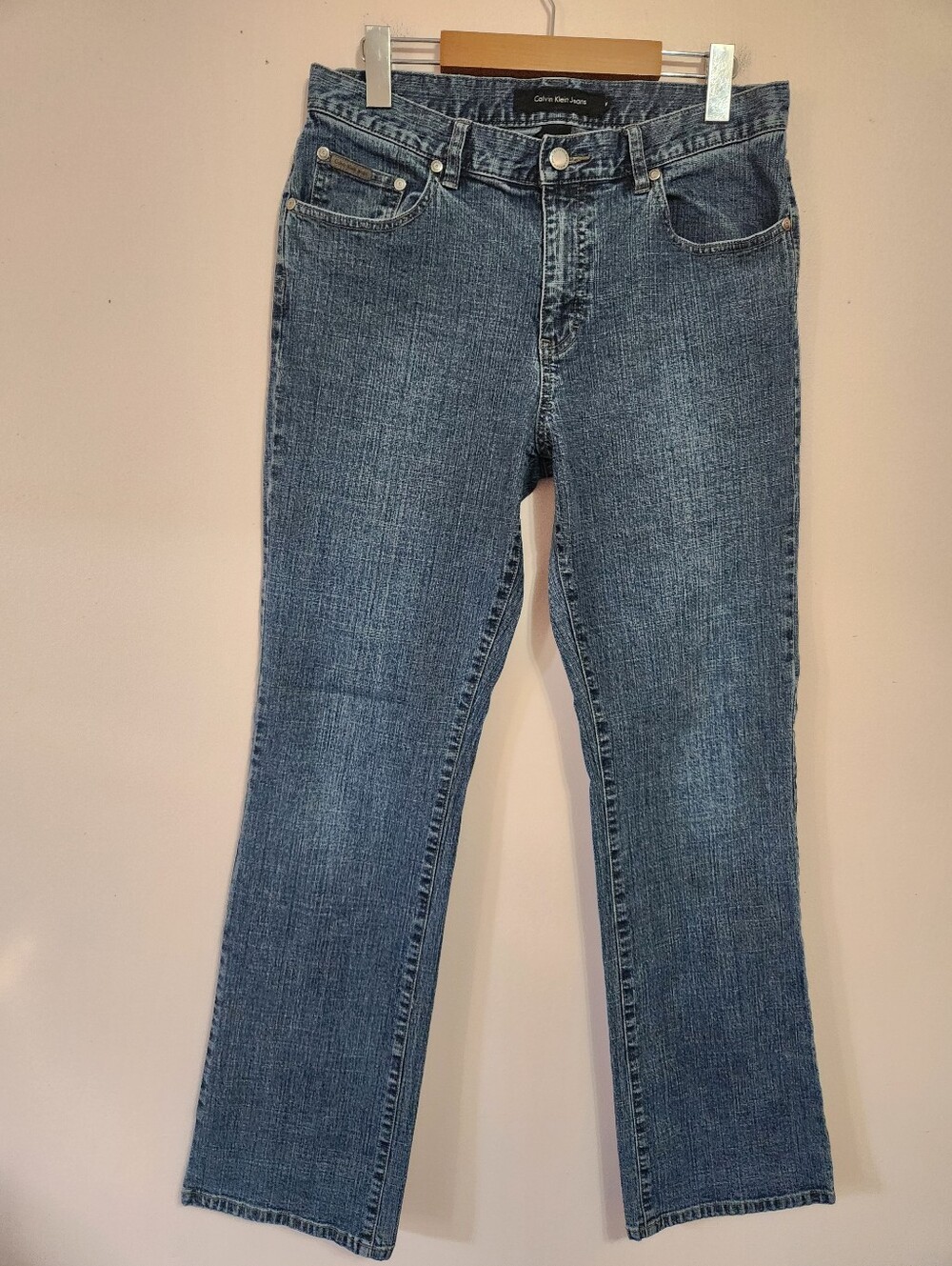 Vintage Calvin Klein Jeans Y2K Medium Wash Straight Leg Mid Rise Denim Size 10